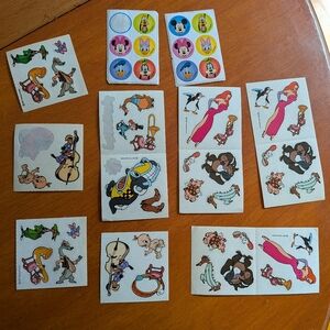 Vintage Disney Who Framed Roger Rabbit Sticker Lot Toontown Promo Items, 1987
